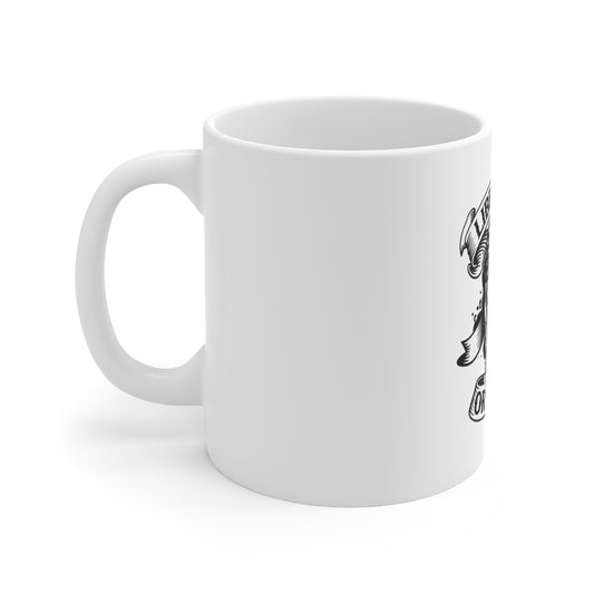 Liberty or Death Skull Coffee Mug – Patriotic American Flag Skull Mug – Vintage Revolutionary War Style Mug 11oz