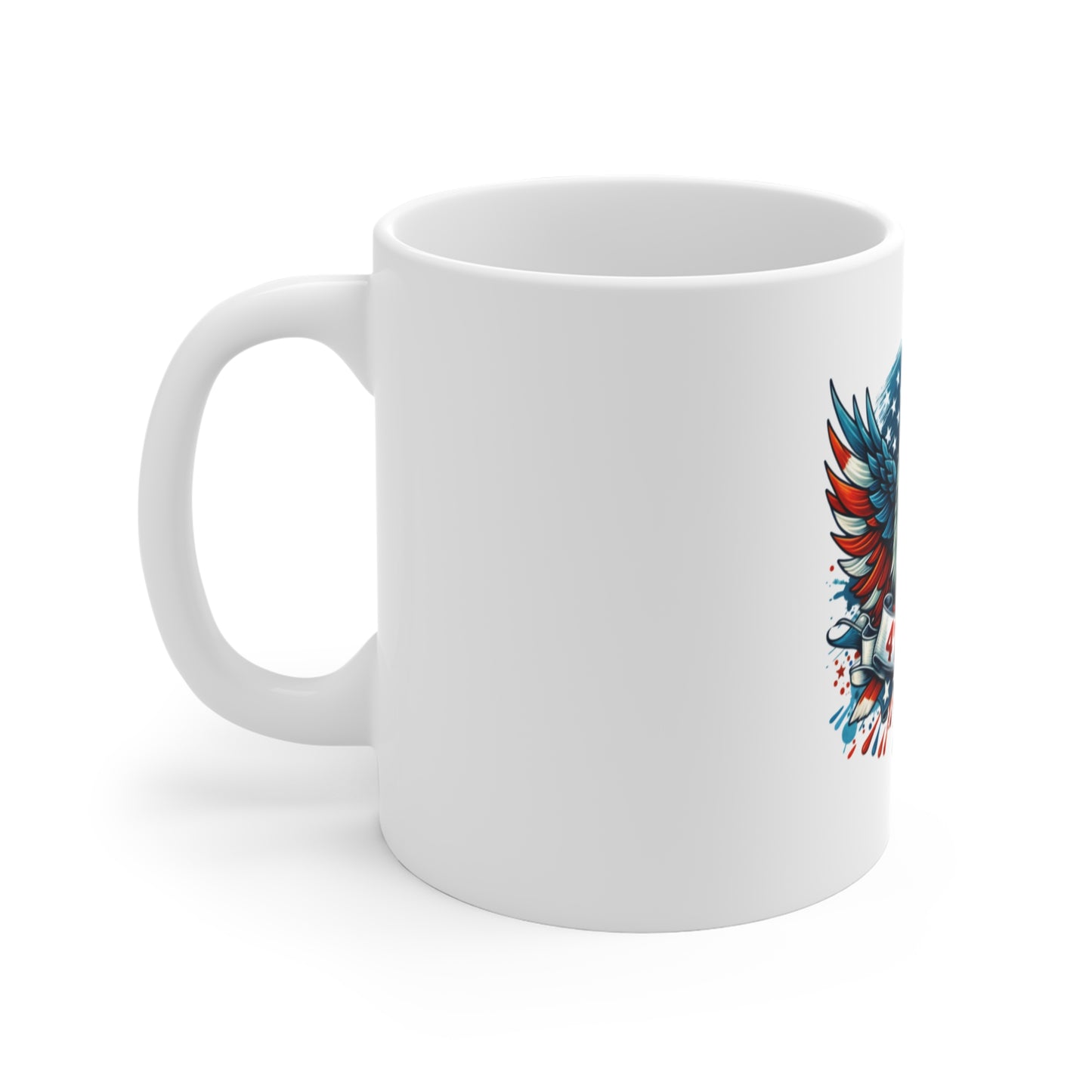 4th July Bald Eagle Mug — American Flag Independence Day Coffee Cup