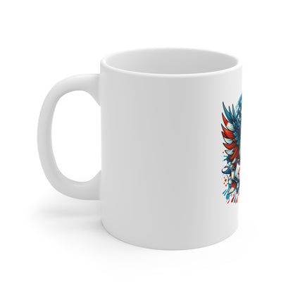 4th July Bald Eagle Mug — American Flag Independence Day Coffee Cup