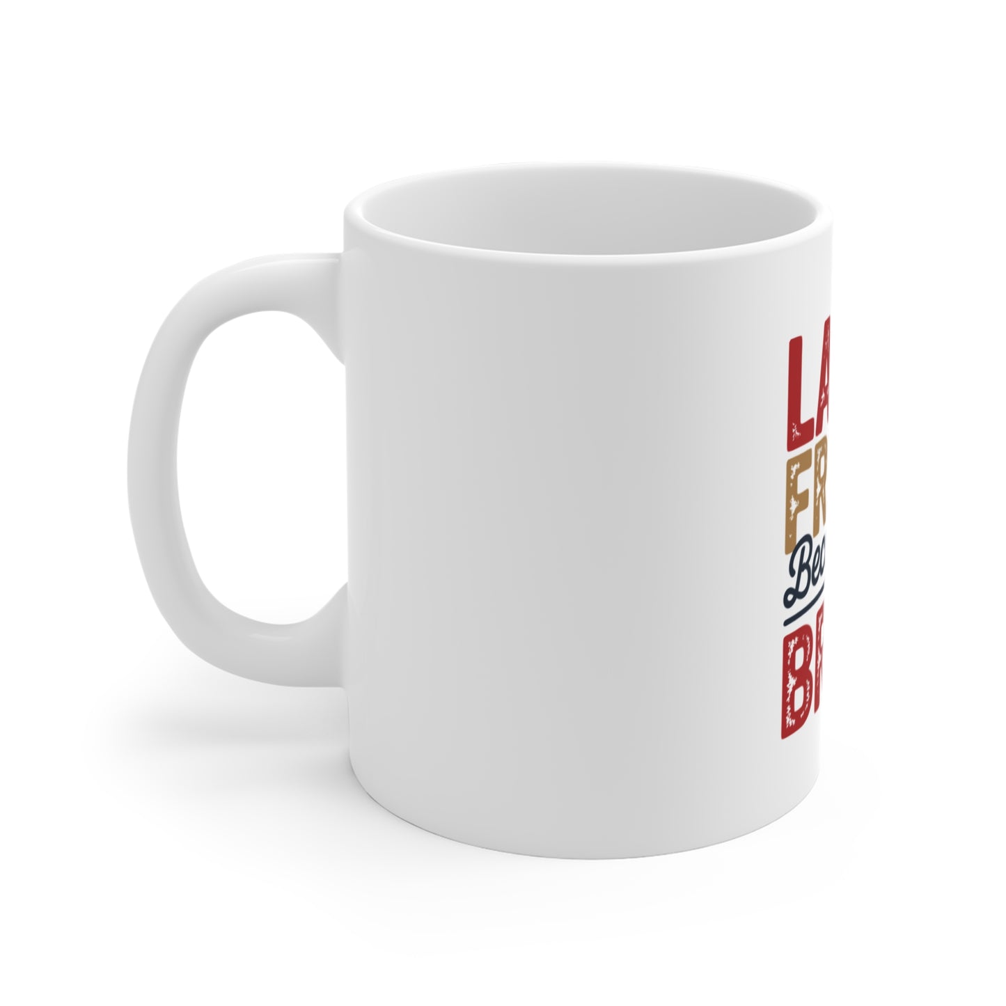 Patriotic Mug - "Land of the Free Because of the Brave" 11oz Veteran Memorial Coffee Cup