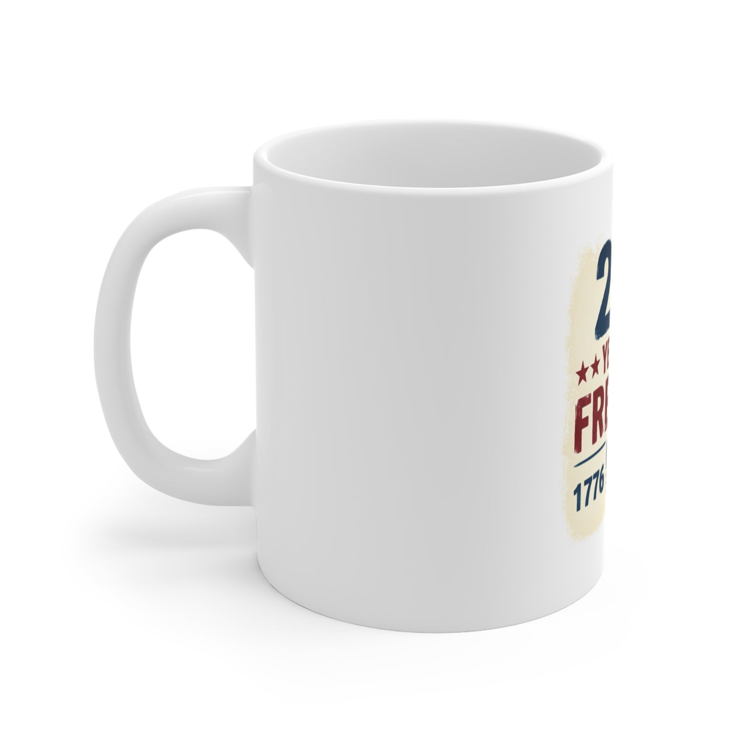 USA 250 Years of Freedom Coffee Mug – 1776–2026 Patriotic Mug – Vintage Americana Anniversary Design – American Pride Gift Mug 11oz