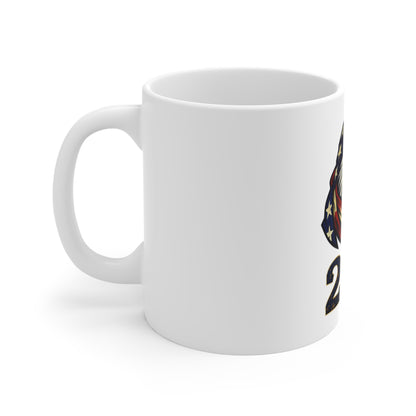Patriotic Eagle 250 Coffee Mug — American Flag Bandana Bald Eagle 11oz