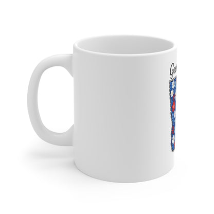 Georgia Floral State Mug – 11oz Coffee Cup with Daisy & Butterfly Design