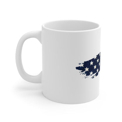 Classic Stars & Stripes American Flag Mug – Clean Patriotic Coffee Cup – Timeless USA Flag Design Mug 11oz