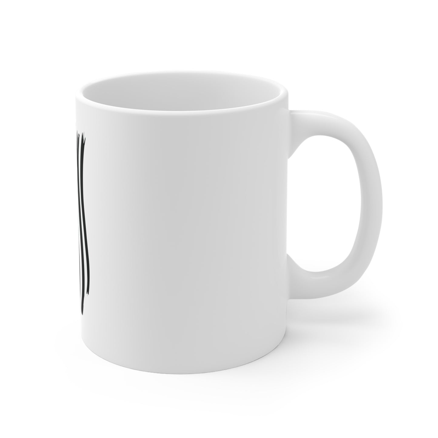 Black Vertical American Flag Coffee Mug – Distressed USA Flag Mug – Modern Patriotic Cup – Stealth Americana Gift Mug 11oz