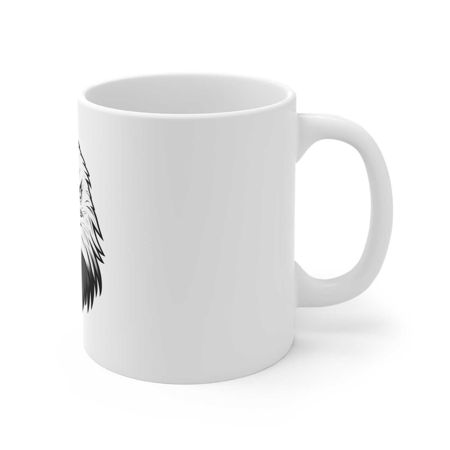 Black & White Eagle Mug – Bold Bald Eagle Coffee Mug – Minimalist American Symbol Cup – Strong Patriotic Gift Mug 11oz