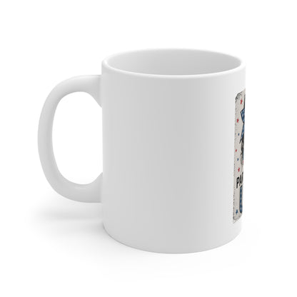 Party in the USA 11oz Mug - Patriotic Messy Bun Retro Fourth of July Coffee Cup