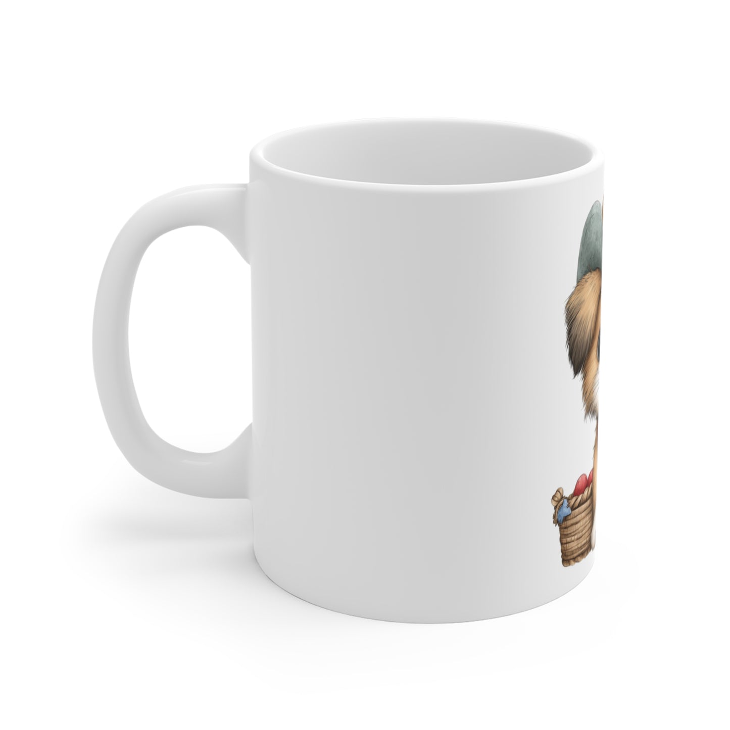 Cute Patriotic Puppy Cowboy Mug – 4th of July Dog Coffee Mug – Red White Blue Bandana Puppy Cup – Adorable Americana Pet Lover Gift Mug 11oz