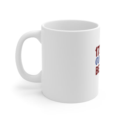 1776 and Beyond Mug — Patriotic 11oz Coffee Cup with Statue of Liberty & Flag