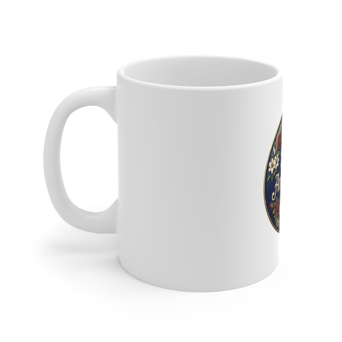 250th Anniversary Coffee Mug – Elegant Floral Celebration Mug – Vintage Americana Rose Design – Patriotic Commemorative Gift Cup Mug 11oz