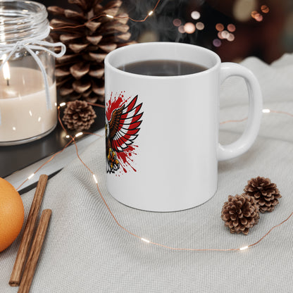 Patriotic Eagle Coffee Mug – American Flag Bald Eagle 11oz