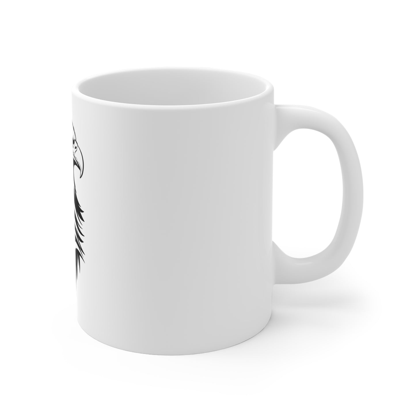 Patriotic Eagle Mug — American Flag Bald Eagle 11oz Coffee Cup