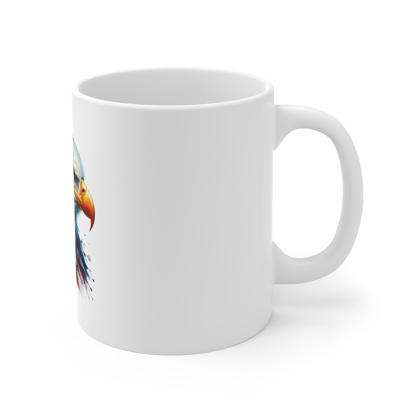 American Flag Eagle 11oz Mug — Patriotic Bald Eagle Coffee Cup