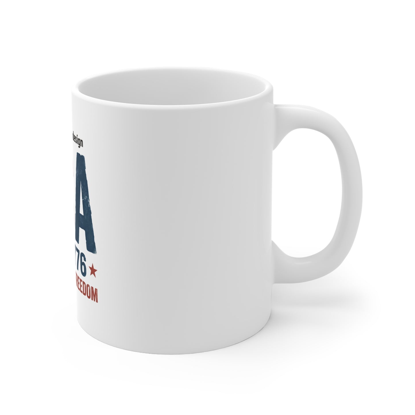 USA Est 1776 Freedom Coffee Mug – Vintage Patriotic USA Mug – Red White Blue Classic Americana Cup – Bold Independence Gift 11oz