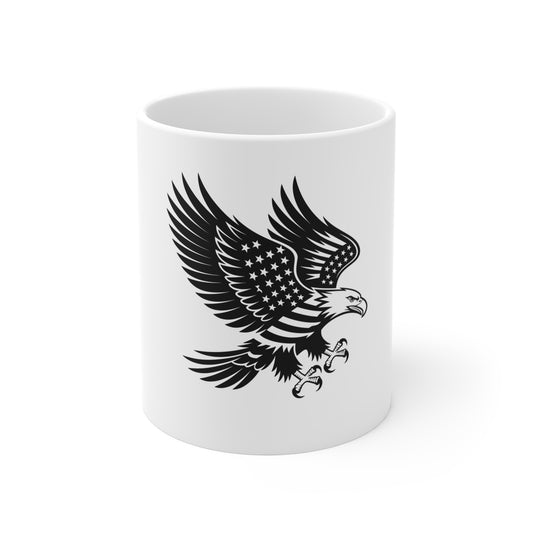 Patriotic American Eagle Coffee Mug — 11oz Ceramic