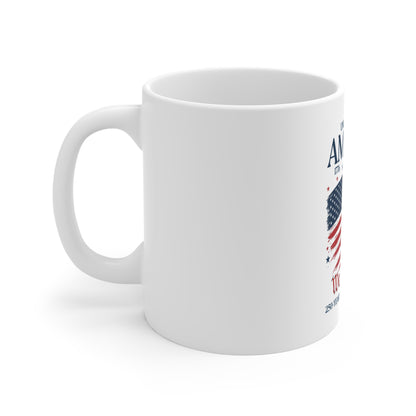 America Eagle 250 Mug – Patriotic Bald Eagle Coffee Cup – 1776–2026 USA Freedom Design Mug 11oz