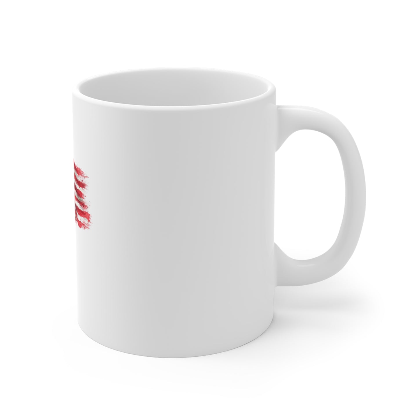 American Flag Watercolor Mug — Patriotic 11oz Coffee Cup for 4th of July & Veterans Day