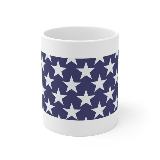 Horizontal American Flag Coffee Mug – Classic USA Stars & Stripes Mug – Clean Patriotic Design Cup – Timeless Everyday Americana Gift Mug 11oz
