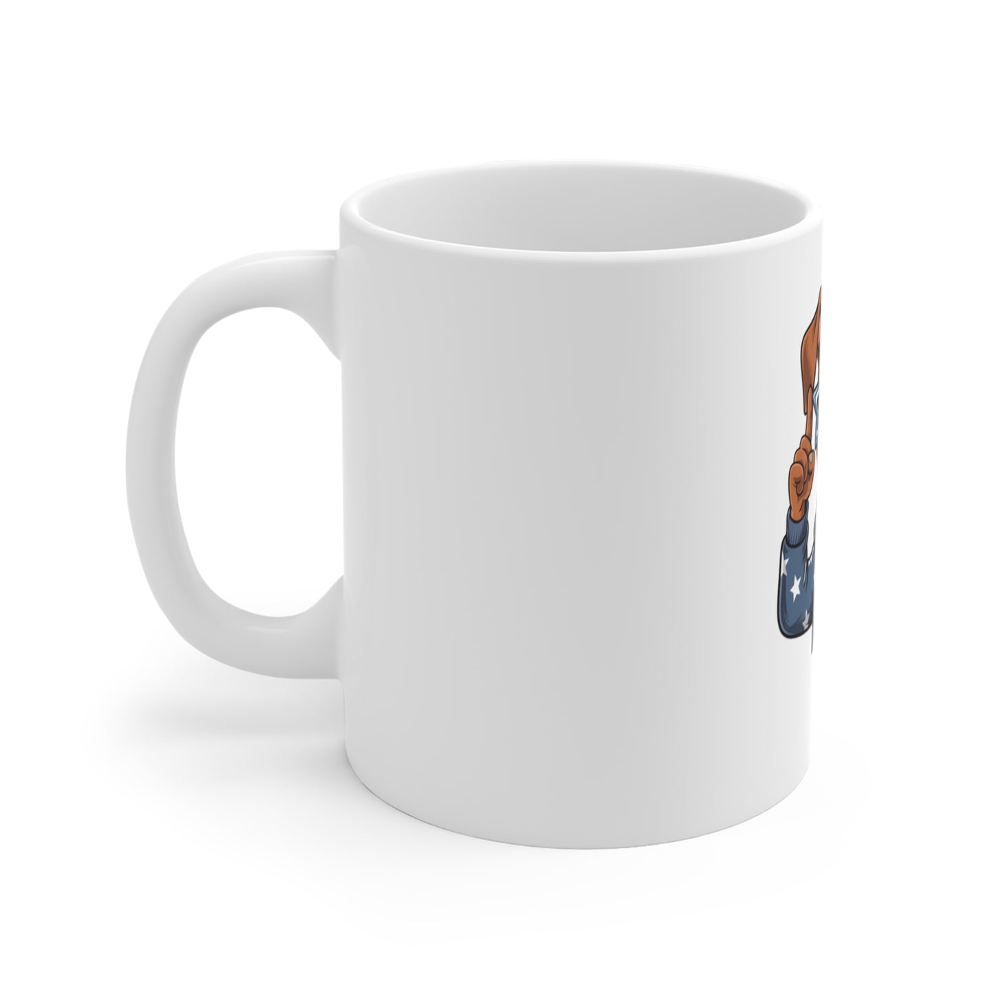 Patriotic Pup Coffee Mug — Dog Wearing Star Sunglasses 11oz