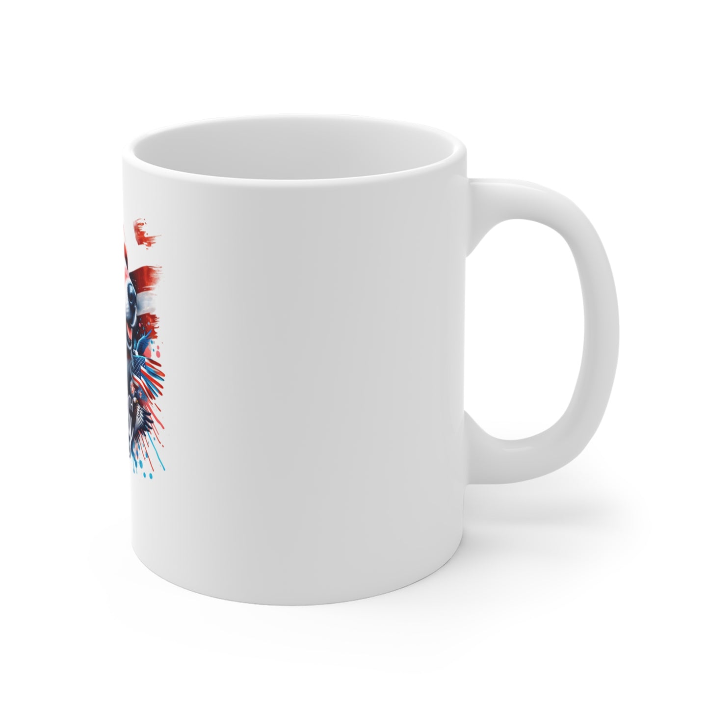 4th of July Patriotic Dog Mug - American Flag Pup 11oz