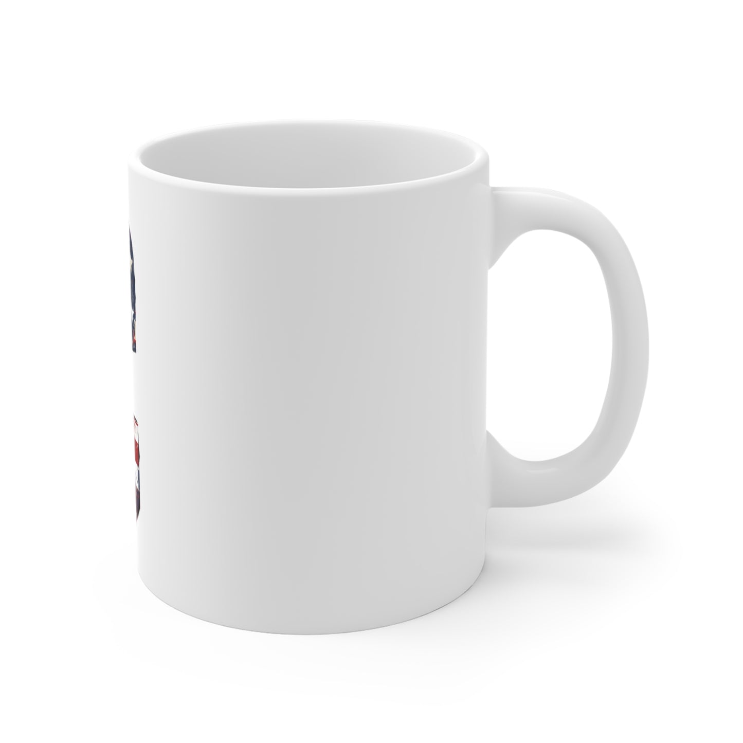 Patriotic Letter C Coffee Mug – American Flag Initial Mug – Distressed USA Monogram Mug – Vintage Americana Alphabet Gift Mug 11oz