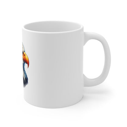Patriotic Eagle Coffee Mug — American Flag Bald Eagle 11oz