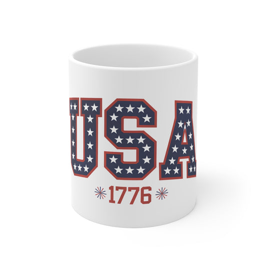 USA 1776 Coffee Mug — Patriotic American Flag Stars Design