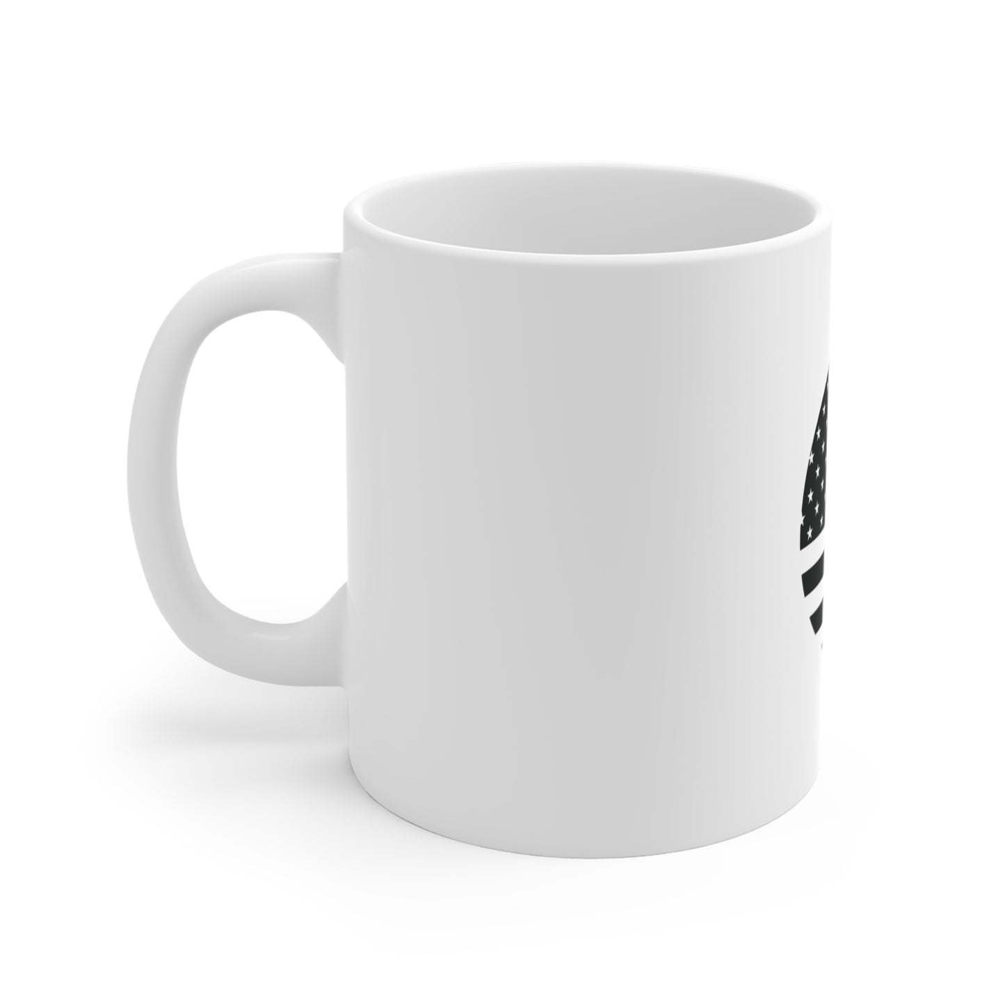 Stealth American Flag Coffee Mug – Blacked Out USA Flag Mug – Minimalist Tone-on-Tone Patriotic Cup – Modern Subtle Freedom Gift Mug 11oz