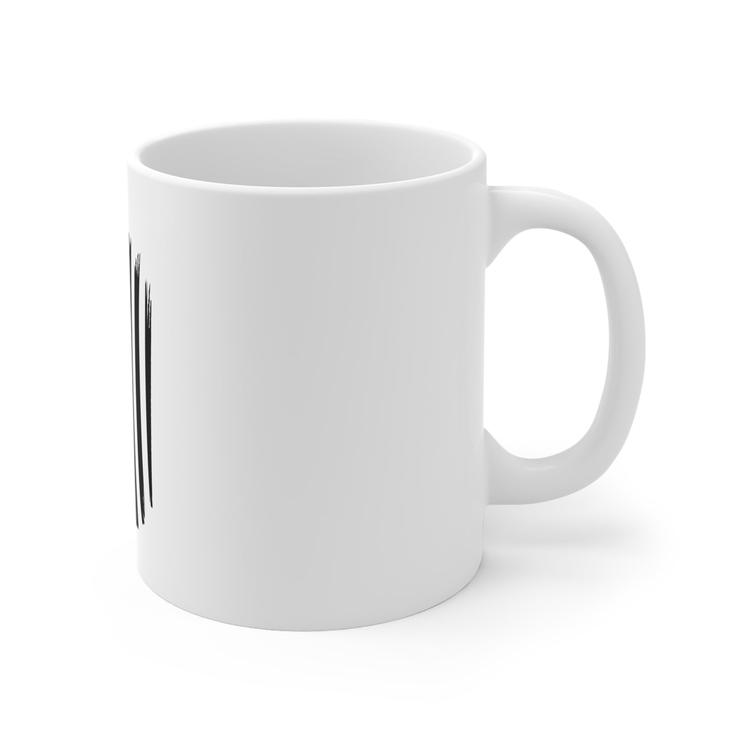 Blacked-Out Distressed Vertical American Flag Coffee Mug – Stealth USA Flag Mug – Minimalist Patriotic Cup – Subtle Grunge Flag Design Mug 11oz