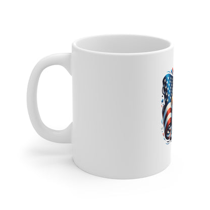 Patriotic Eagle Mug – American Flag 11oz Coffee Cup