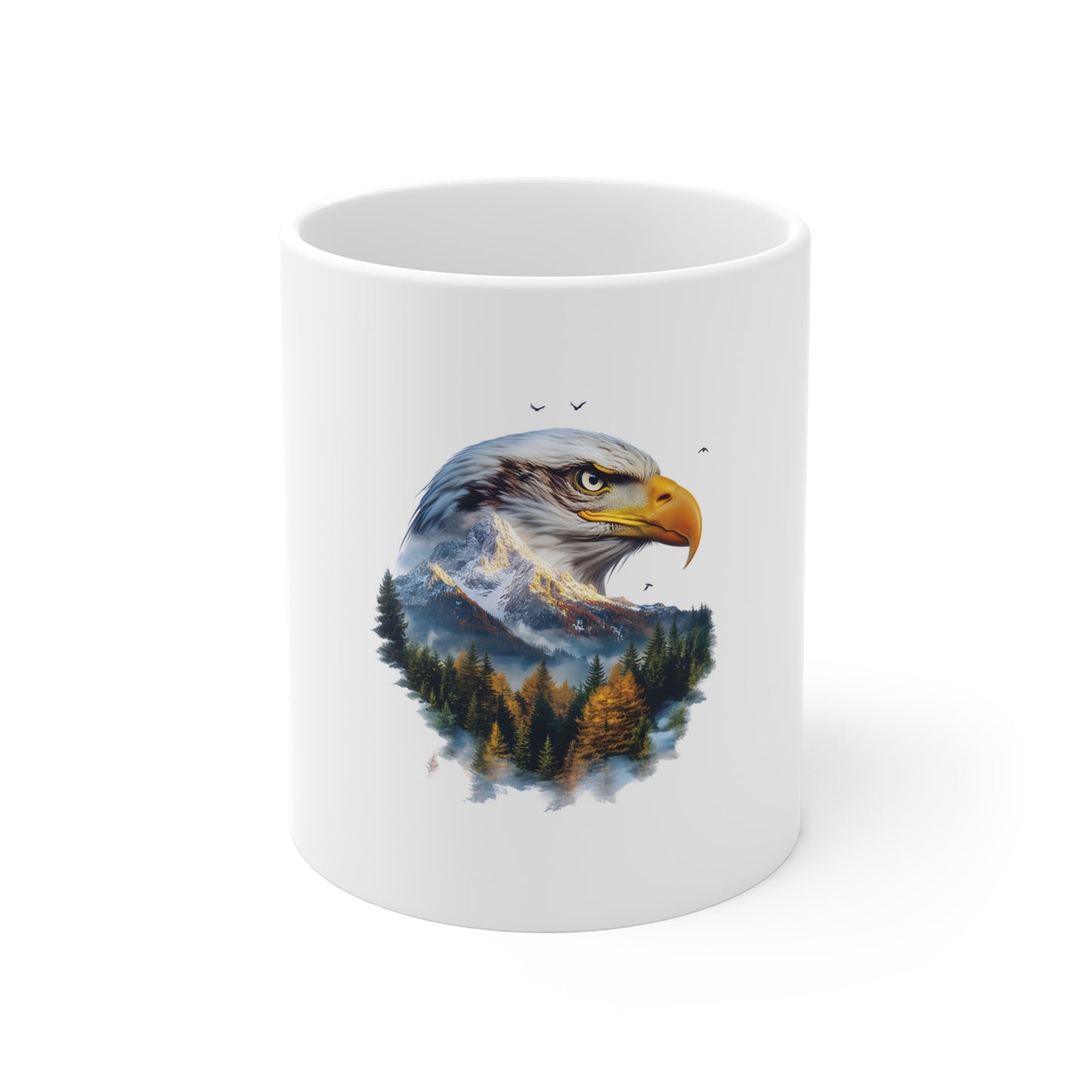 Patriotic Eagle Mountain Mug – Bald Eagle Nature Coffee Cup