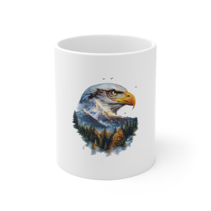 Patriotic Eagle Mountain Mug – Bald Eagle Nature Coffee Cup
