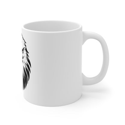 Minimalist Bald Eagle Coffee Mug – Bold American Eagle Face Mug – Clean Patriotic USA Design Cup – Modern Freedom Gift Mug Mug 11oz