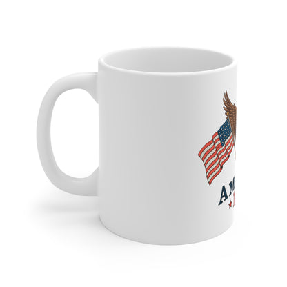 America 1776 Eagle Coffee Mug – Patriotic 4th of July Ceramic Cup