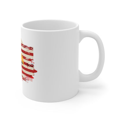 American Flag Eagle Coffee Mug — Patriotic 11oz Ceramic Mug