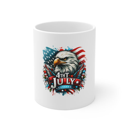 4th of July Eagle Mug — Patriotic American Flag Coffee Cup