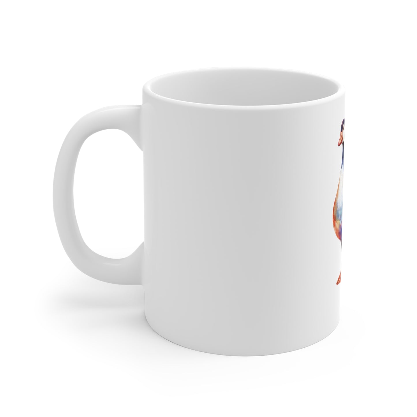 Watercolor Goose Mug — Colorful Farmbird Coffee Cup (11 oz)