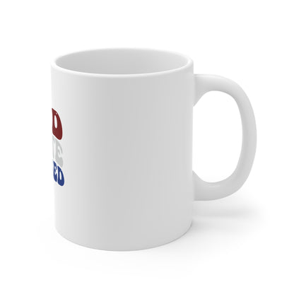 Red White Blessed Mug — Patriotic 11oz Coffee Cup