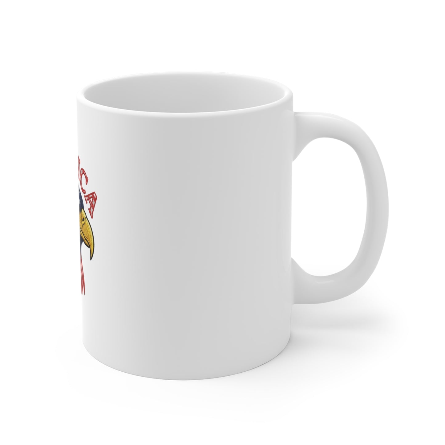 America Eagle Mug — Patriotic 11oz Coffee Cup with USA Flag Design