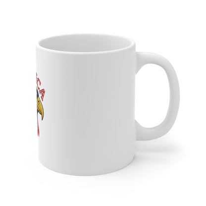 America Eagle Mug — Patriotic 11oz Coffee Cup with USA Flag Design