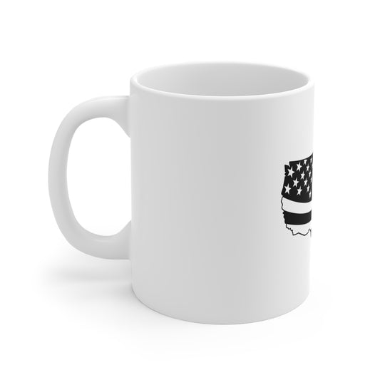 Patriotic USA Map Coffee Mug – American Flag Map Mug – Red White Blue USA Outline Cup – Fourth of July Americana Mug Mug 11oz