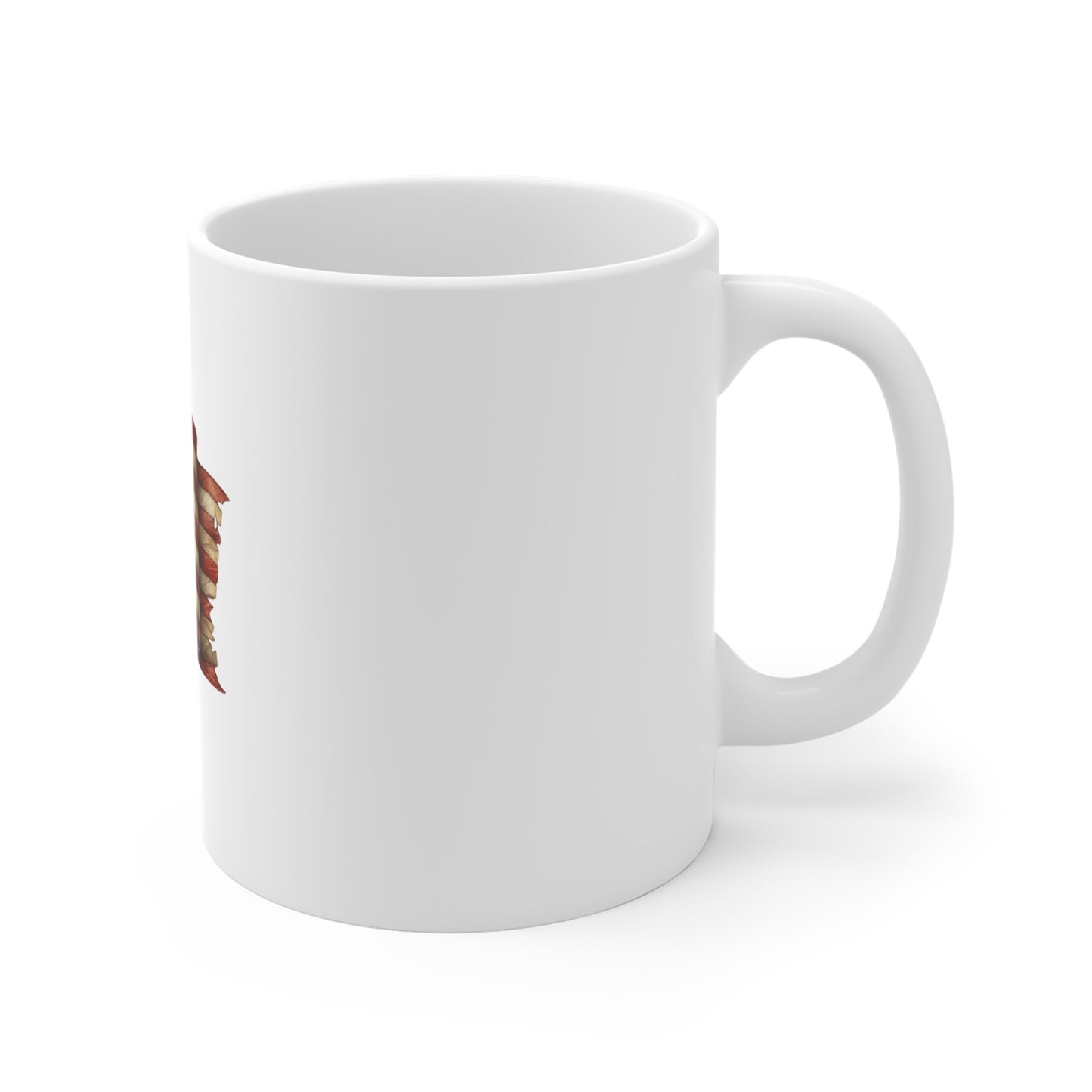 Vintage American Flag Mug – Retro Patriotic 11oz Coffee Cup (Fourth of July, Veterans Day)
