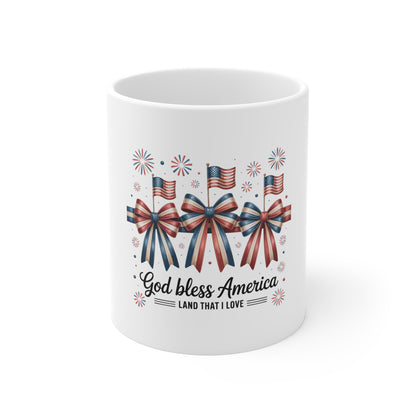 Patriotic Mug - "God Bless America: Land That I Love" 11oz