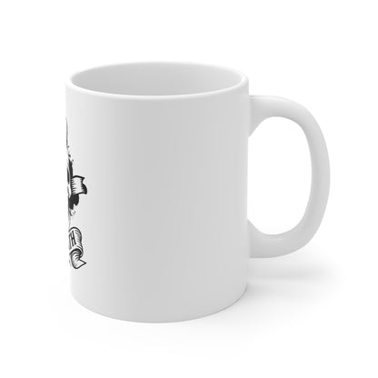 Liberty or Death Skull Coffee Mug – Patriotic American Flag Skull Mug – Vintage Revolutionary War Style Mug 11oz