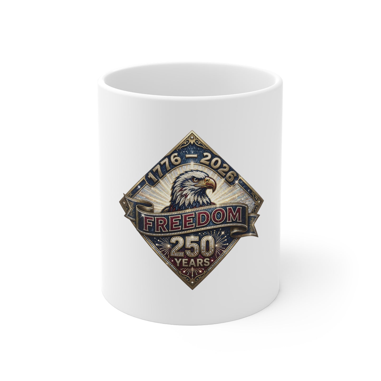 Freedom 250 Years Eagle Mug - 1776-2026 Patriotic Coffee Cup