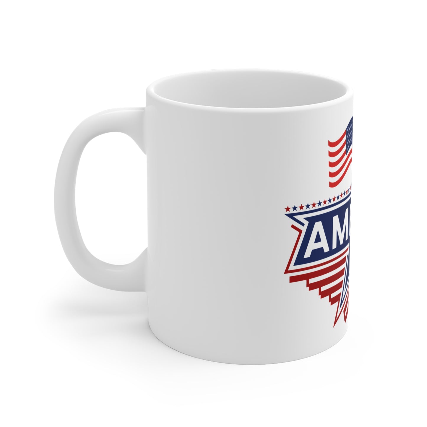 America 250 Star Emblem Coffee Mug – 1776–2026 Patriotic Flag Mug – Bold USA Anniversary Star Cup – Red White Blue Graphic Mug America Star Flag 11oz Mug – Patriotic 1776–2026 Coffee Cup