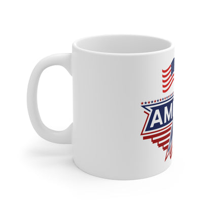America 250 Star Emblem Coffee Mug – 1776–2026 Patriotic Flag Mug – Bold USA Anniversary Star Cup – Red White Blue Graphic Mug America Star Flag 11oz Mug – Patriotic 1776–2026 Coffee Cup