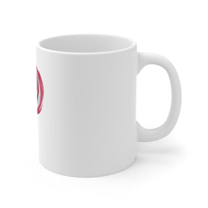 American Flag Brushstroke Mug — Patriotic 11oz Coffee Cup