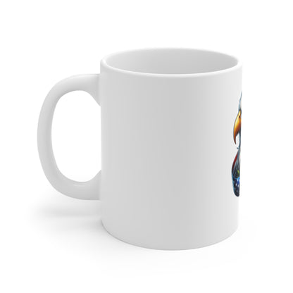 Patriotic Eagle Coffee Mug - American Flag Bald Eagle 11oz