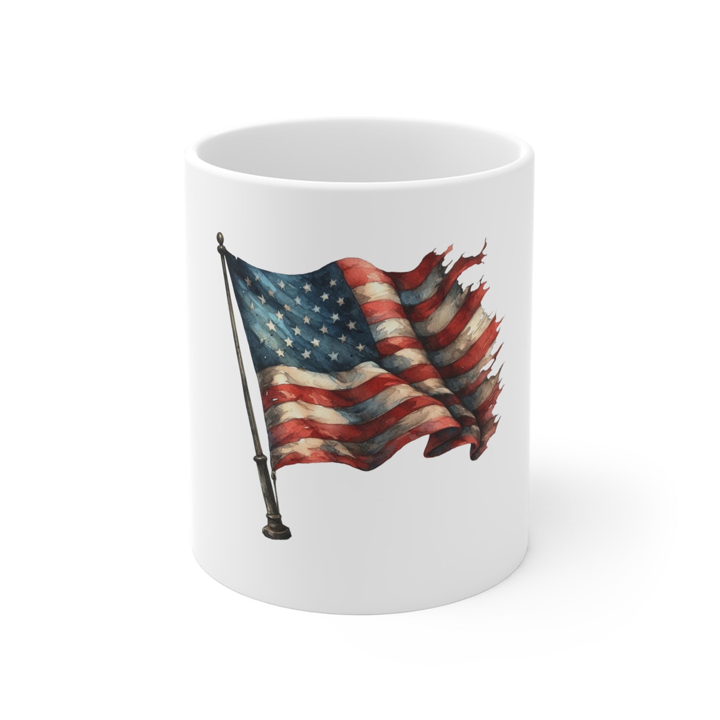 Vintage American Flag Coffee Mug – Distressed USA Flag 11oz